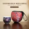 Chinese Enamel Ceramic Tea Cup Lotus Pattern Antique Style Master Cup for Gongfu Tea Elegant Personal Drinking Cup & Collection