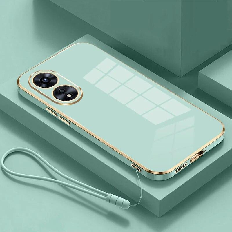 Чехол для OPPO A17 OPPO A17K, чехол для телефона Oppo A17 A17K, чехол CPH2471 CPH2477, роскошный чехол A17k с квадратным покрытием, противоударная задняя крышка