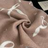 Autumn and Winter Sweet Fashion Imitation Cashmere Bow Printed Scarf Fashion Designer Temperament Warm Scarf