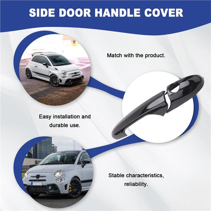 Protective Exterior Car Door Handle Cover Trim Side Handle For Fiat 500 Abarth 595 695