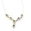 [H0103] - Silver 'Heaven' Peridot Necklace