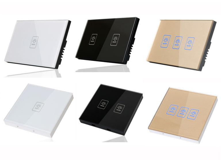 Для Tuya 10A Умный выключатель 1-2-3 клавиши WIFI RF Настенные световые сенсорные переключатели Alexa Дистанционное управление Закаленное стекло 220В 16А для умного