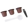 3Pcs Household Reusable Coffee Capsules Filter Refillable Capsules Cup Fit for Nespresso