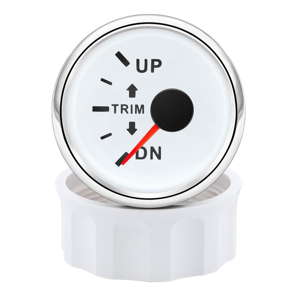 52mm Boat Balance Gauge 0-190ohm Boat Trim Meter Trim Tilt Indicator Digital pointer Gauge 7-color backlight For Yacht Marine