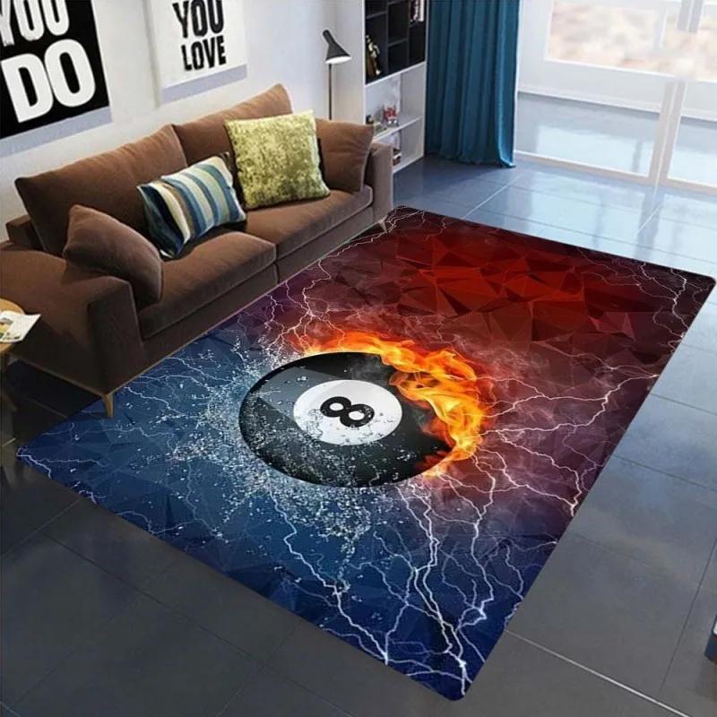 Ковер Простой Черный 8 Ковры для Зоны Ковер для Спальни Bearbrick Бильярд Черный 8 Коврик для Бильярдного Стола Грязеотталкивающий Ковер Напольный Коврик