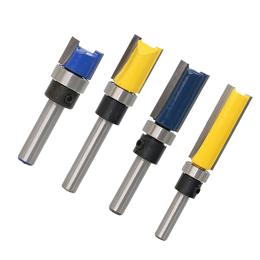 Набор фрез для деревообработки Набор фрез для фрезерования заподлицо из карбида вольфрама с хвостовиком 6,35 мм