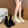 Platform Thick Bottom Women Ankle Boot Fashion Ruond Toe Slip On Shoes Autumn Winter Women'S Mordern Short Booties