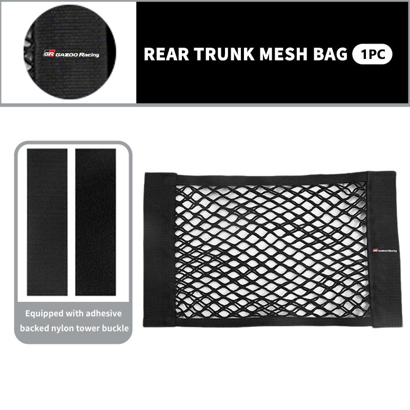 EBSKCS1 Car Styling Trunk Box Storage Bag Mesh Elastic String Net Pocket Organizer Accessories For Toyota Yaris Corolla Rav4 GR Auris