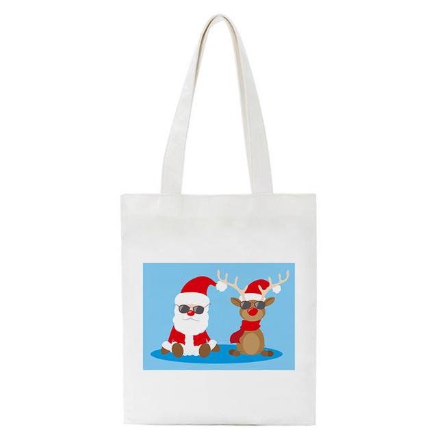 Christmas Gift Bag Shopper Bag Shopping Bag Vintage Canvas Bag Tote Bag Kawaii Shoulder Bag Handbag Cartoon Bolsa De Compras