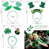 5pcs Green Clover Hair Band Elf Hat Accessories For St. Patrick's Day