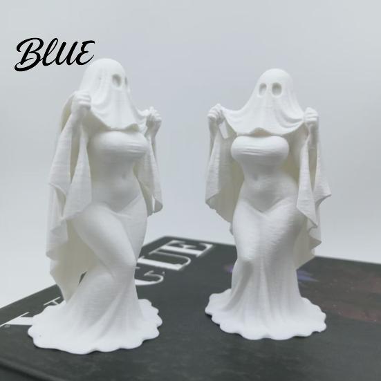 3D Украшение на Хэллоуин, Статуэтка Призрачной Невесты с Печатью, Женская Фигурка-Скульптура со Стабильным Основанием, Декоративная Минималистичная Жуткая для