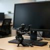 3D-печатная фигурка Кунг-фу Статуя Мастера Кунг-фу с Изысканной Текстурой Устойчивое Основание