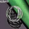925 Sterling Silver Cross Woven Ring Fashion Charm Exquisite Wedding Jewelry