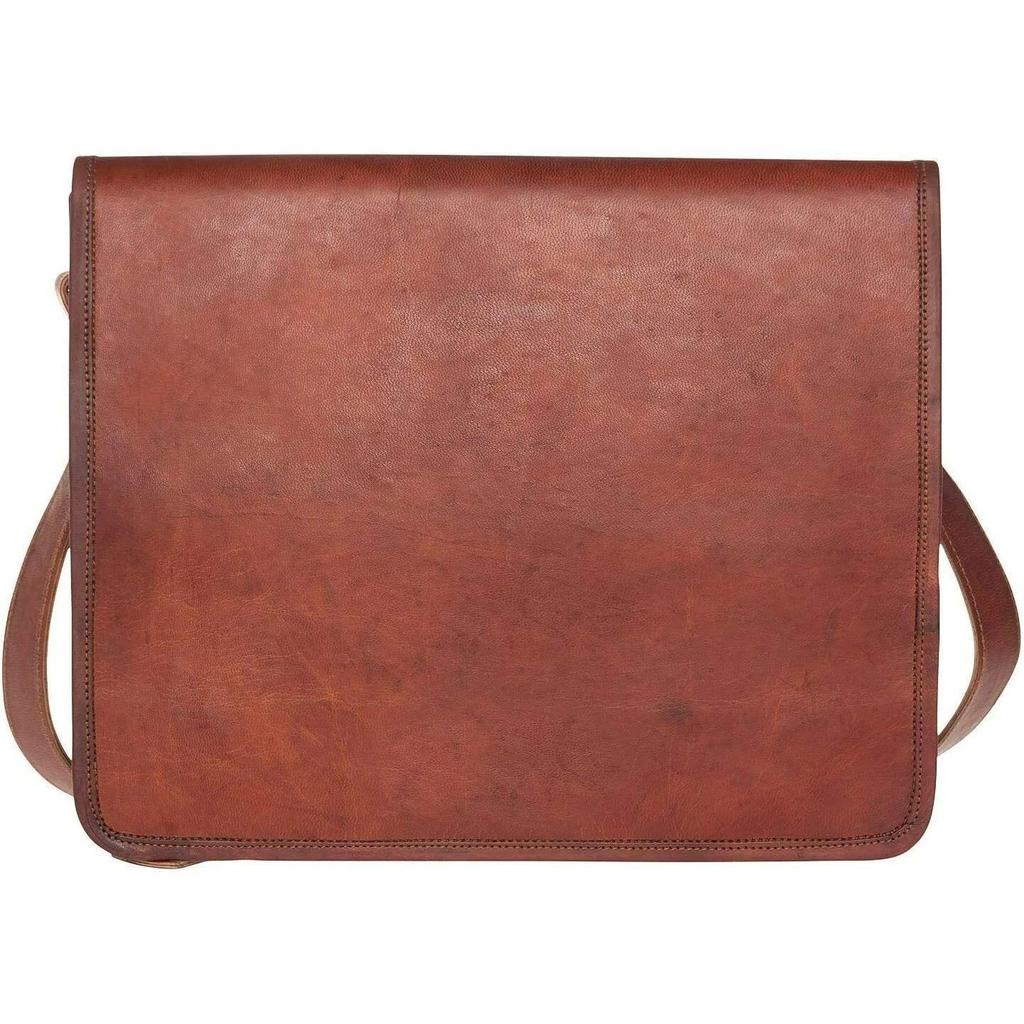 Gift For Her Leather Vintage Messenger Shoulder Satchel Laptop School Briefcase
