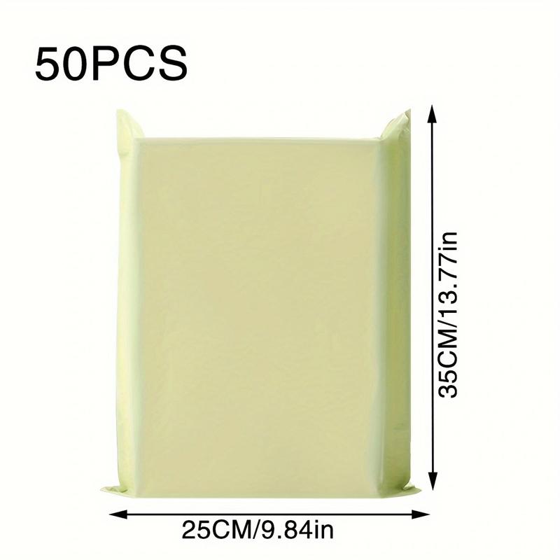 50 PCS/Set Express Bag Packing Bag Thickened Cream apricot Clothing Mail Waterproof Packing Bag Logistics Packing Bag
