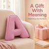 Pink letter corduroy pillow soft cute L-shaped cushion sofa bedroom living room decorative pillow