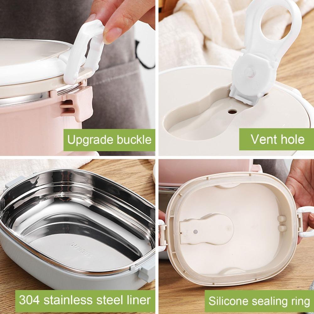 Round Shape Stackable Bento Box 1 Tier/2 Tier/3 Tier Thermal Food Container For Picnic