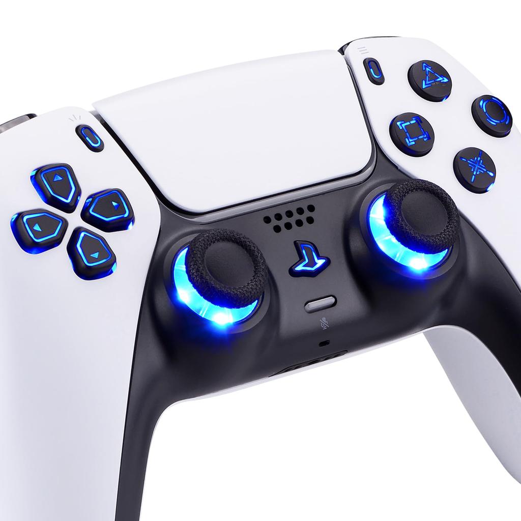 This is not a but an eXtremeRate DTF V3 LED Kit for the PS5 controllers and featuring multicolored illumination for the share and home face