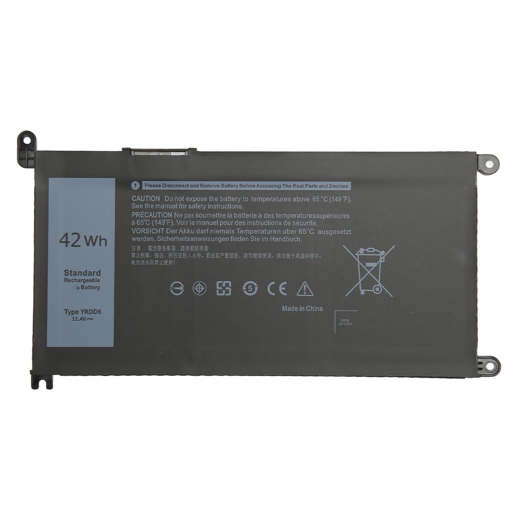 Battery for Inspiron Laptop 3680mAh High Safety Overheating Overload Protection Durable ABS Laptop