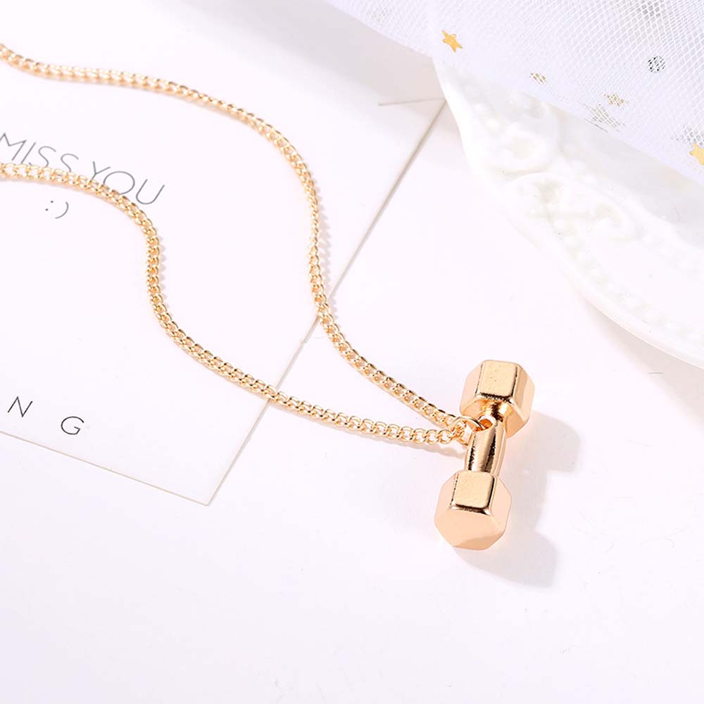 Creative Simple Girls For Women Unisex Long Chain Zinc Zinc Alloy Dumbbell Necklace Fashion Jewelry
