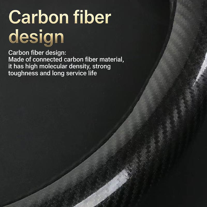 Suede Carbon Fiber Steering Wheel Cover Universal for Car Interior Breathable AntiSlip Fit for Most Vehicles