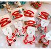 2pcs Christmas Children Rubber Bands Scrunchies Girl Sock Penguin Hairpin Cute Clips Hearwear Decoration Korean Hair Accessories