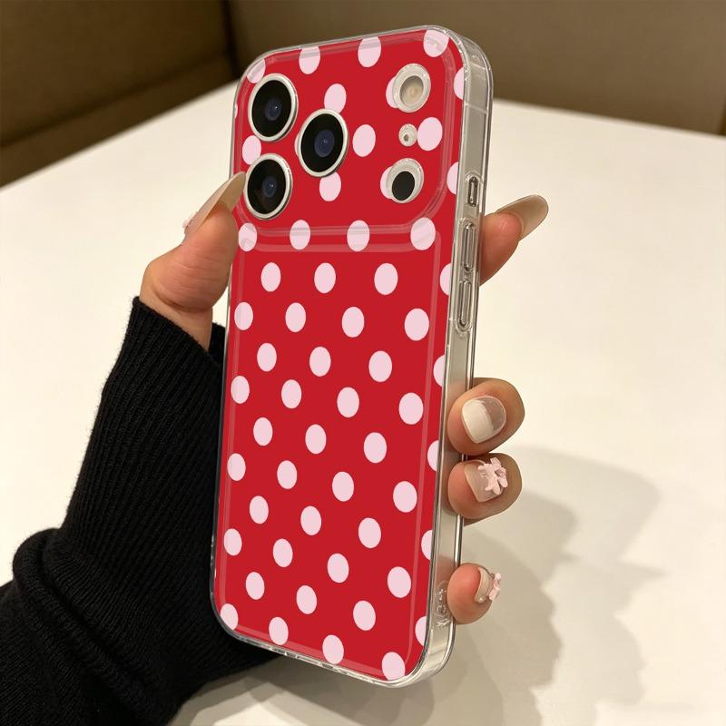 Новый чехол для телефона в горошек для IPhone 17 Pro Max 11 12 13 14 15 16 Pro Max IPhone 14 15 16 Plus Прозрачный ударопрочный чехол