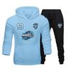 Jogging Tracksuit Football Marseille - Sweatshirt and Pants - Men and Women - - Blue