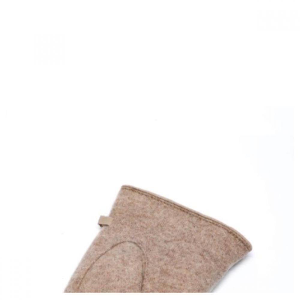 Daks Бежевый Мех Цепочка Декор Шерсть Смартфон Сенсорный Женские S перчатки Dcgv1f244i2