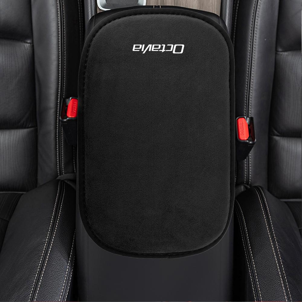 Car Armrest Mat Protective Pad Console Center Cover Auto Accessories For Skoda Octavia VII Superb Rapid Fabia Yeti Kodiaq Kamiq afx388