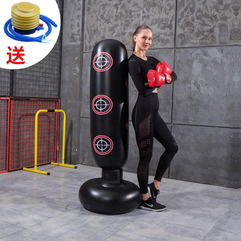 1.6m PVC Inflatable Punching Bag Stand-Up Boxing Target Home Fitness Stress Relief Kids Adult Training
