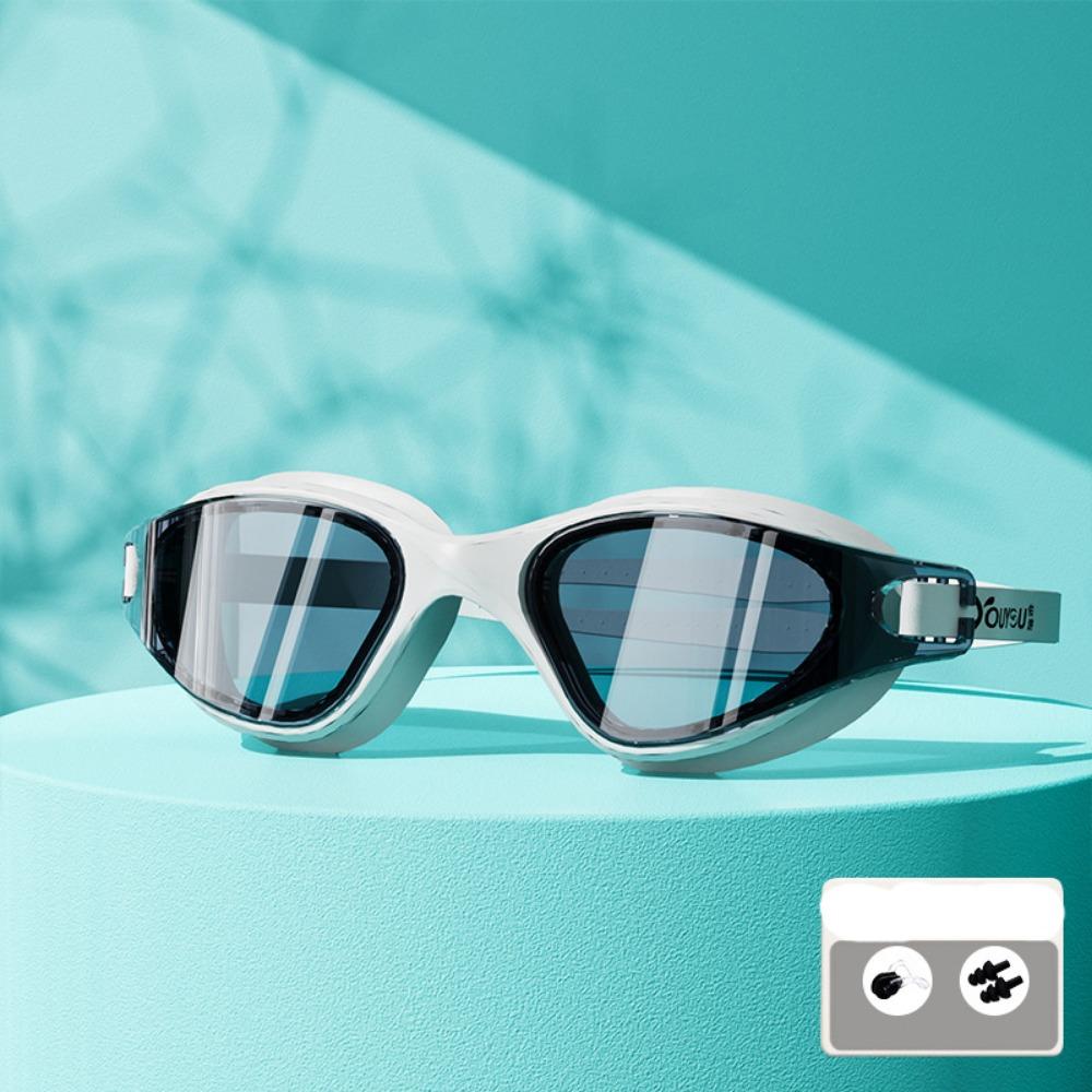 С Зажимом для Носа Набор Взрослых Очков для Плавания Защита от Запотевания Очки для Дайвинга Силиконовая Шапочка для Плавания Лето