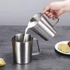 500/1000/1500/2000ML Graduated Cup Stainless Steel Milk Frothing Jug Home Kitchen