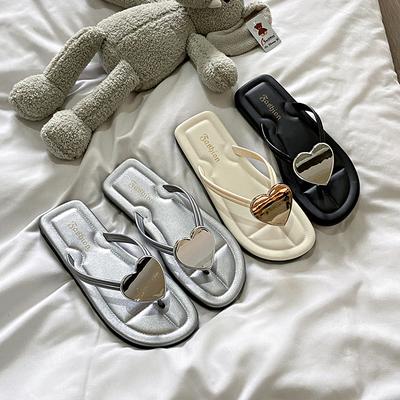 Женские шлепанцы летние уличные износостойкие сандалии слипоны на плоской подошве с перемычкой для пальца пляжная обувь