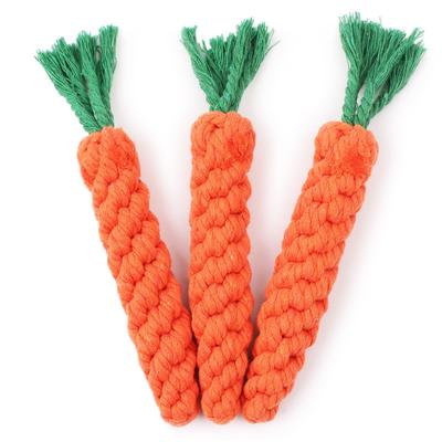 Игрушка из хлопковой веревки с морковкой для домашних животных