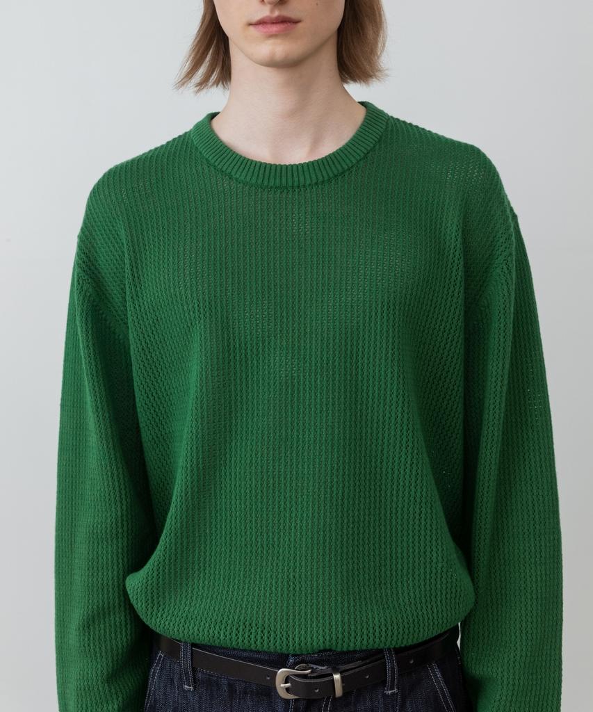 MINAV Strong Cotton Punched Round Knit [Green]