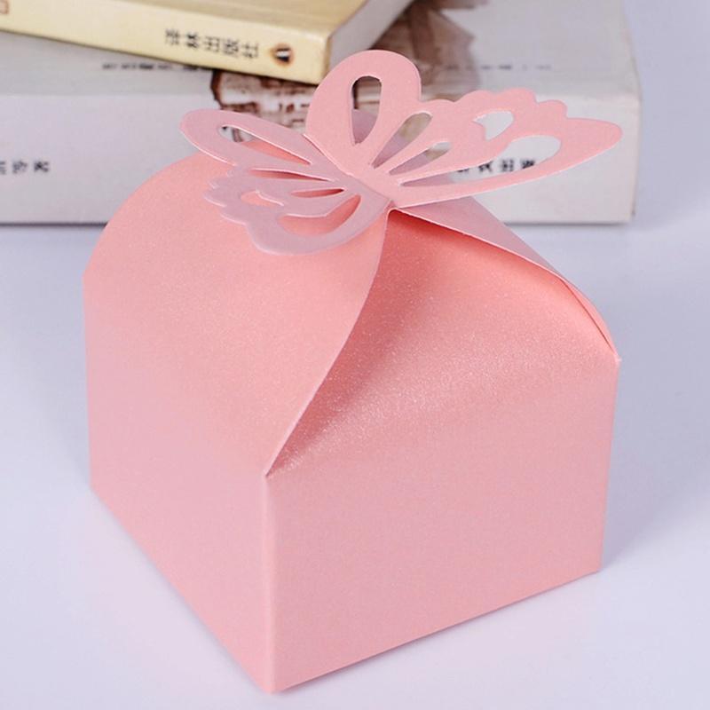 Детский душ, коробка конфет с бабочкой, вечерние украшения, упаковочная коробка, свадебные подарочные коробки, 10 шт., сделай сам, ручная работа