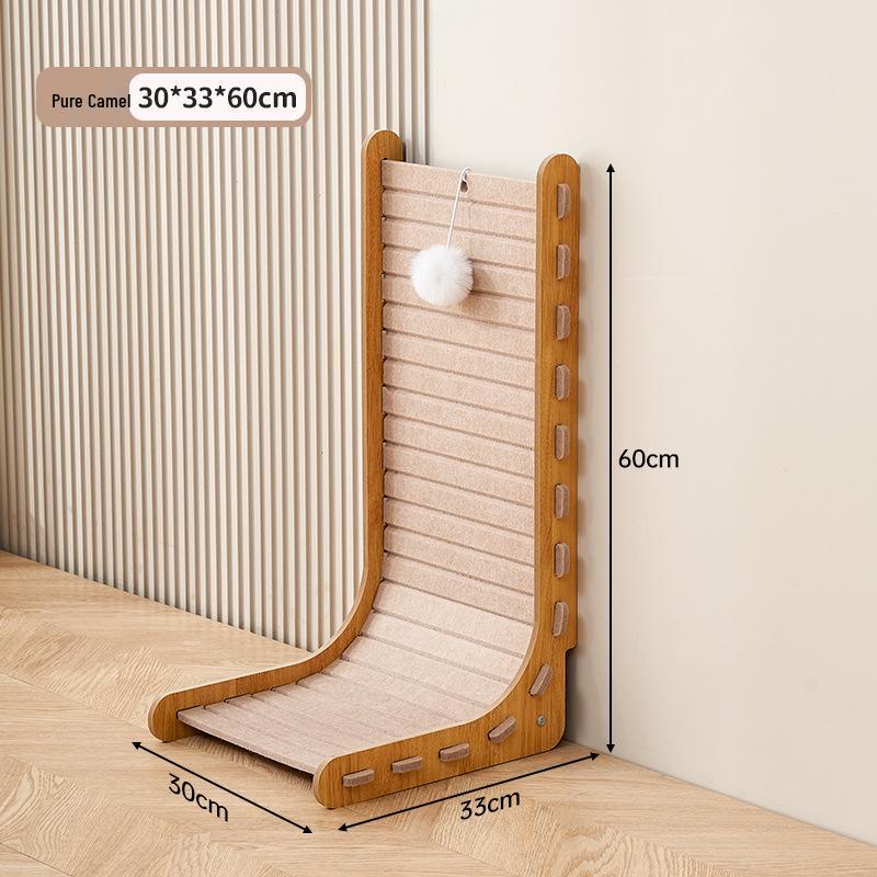 Extra-Large Vertical L-Shaped Cat Scratching & Bed Combo: Durable, Scratch-Resistant, No Mess, Wear-Resistant Cat Claw Board.
