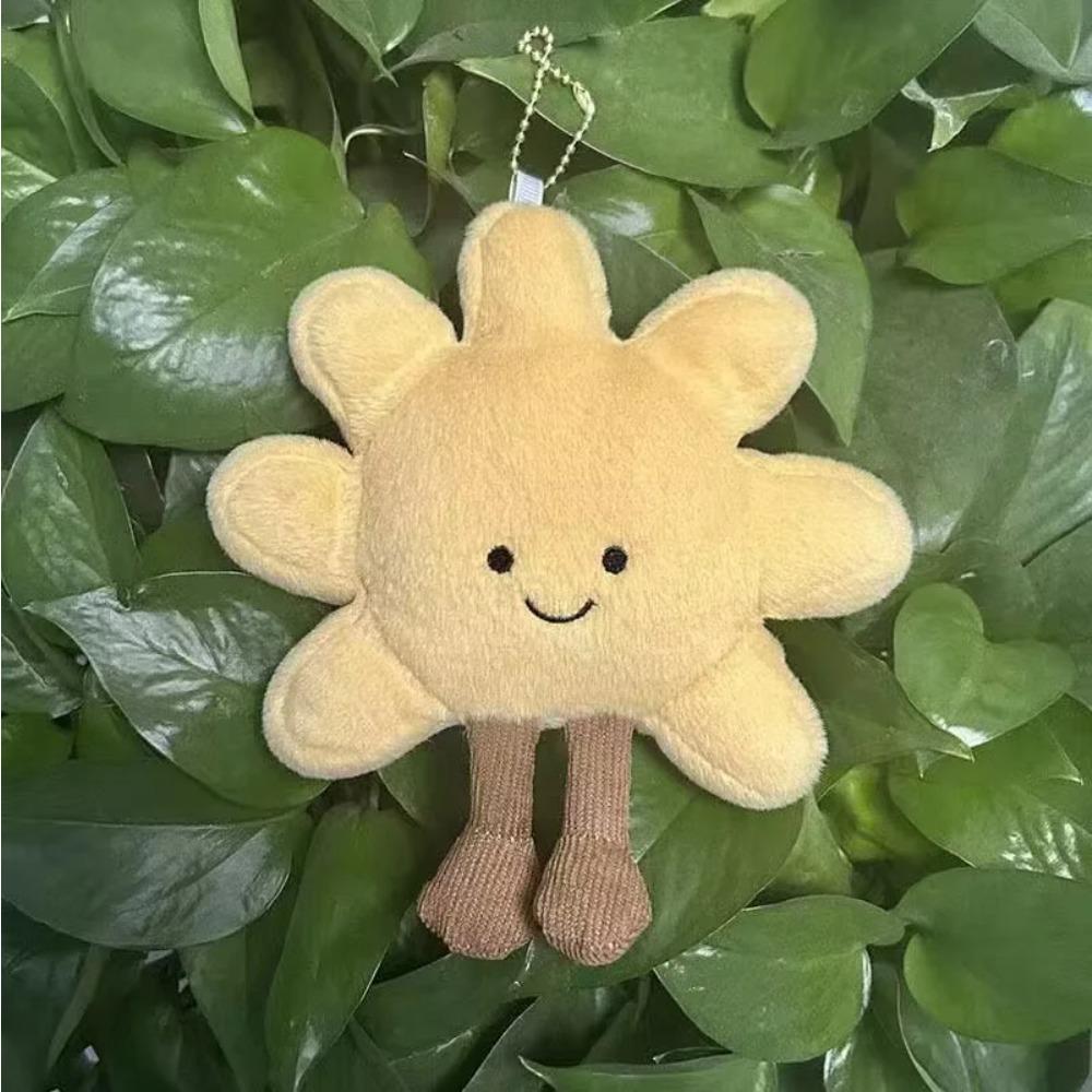 Высококачественная 13 см желтая плюшевая подвеска в виде солнца, мягкая милая плюшевая игрушка для девочек, декоративная сумка для спальни, брелок для ключей от машины, подарки на день рождения