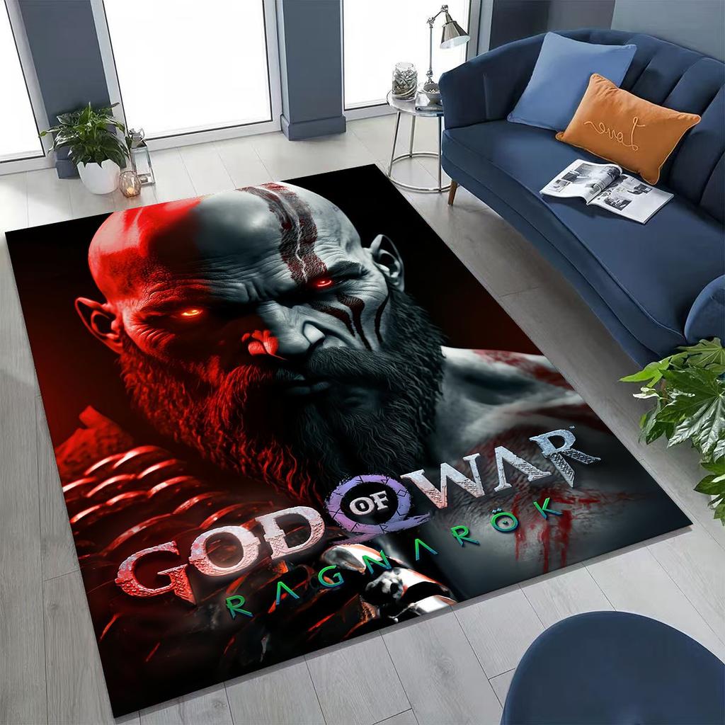 Классика God of War Кратос 3A Игра Игровой ковер для спальни, гостиной, дивана, домашний коврик для двери, декор, большой детский игровой нескользящий коврик для пола