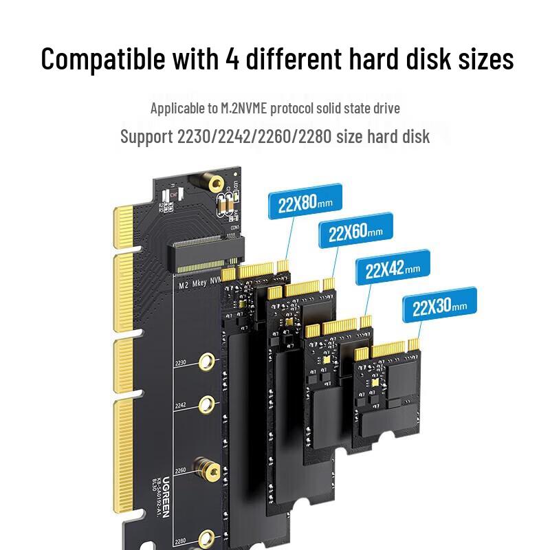 UGREEN PCI-E to M.2 NVMe SSD Expansion Adapter Card