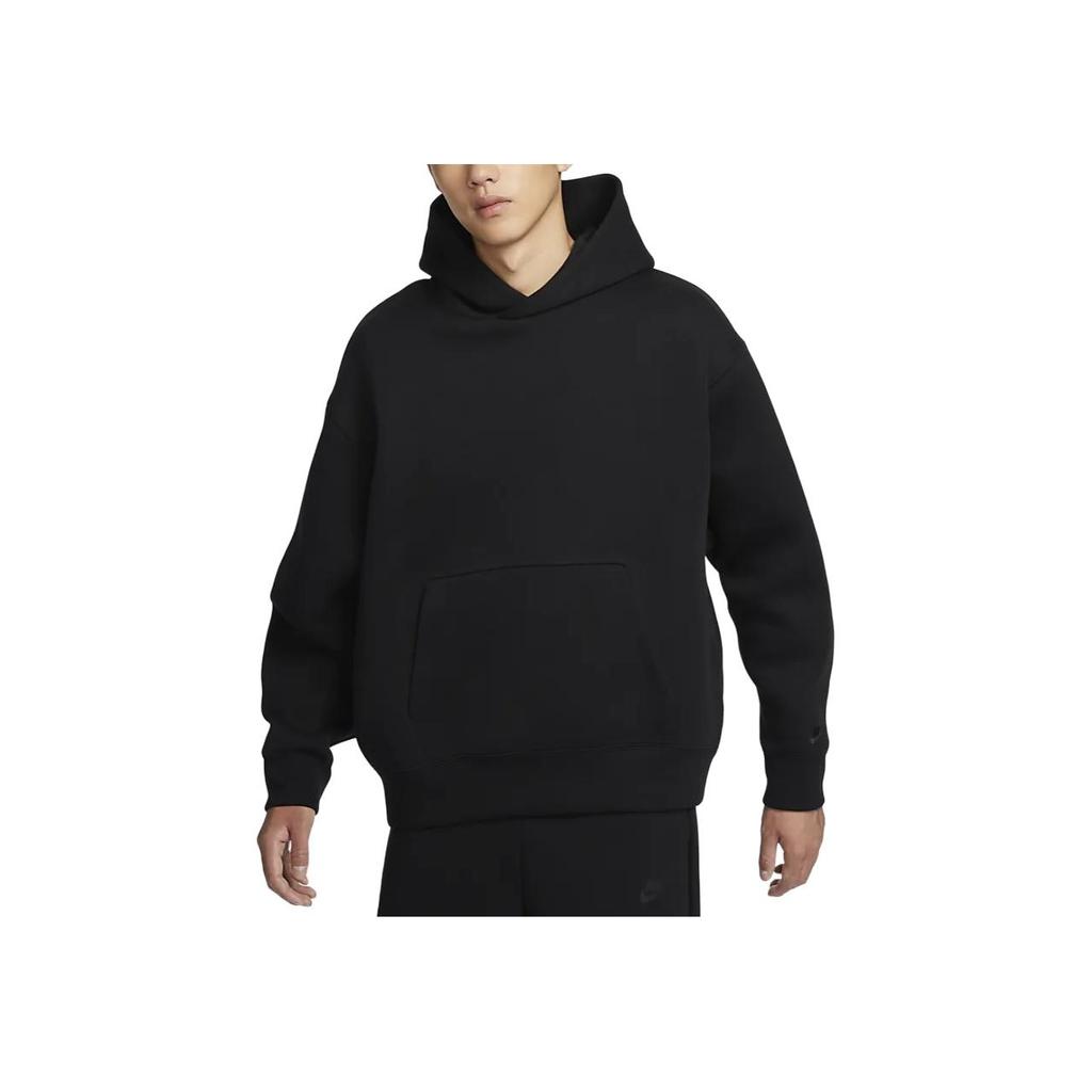 Nike Tech Reimagined Удобная однотонная толстовка с длинным рукавом с капюшоном Мужская толстовка черного цвета FZ0745-010