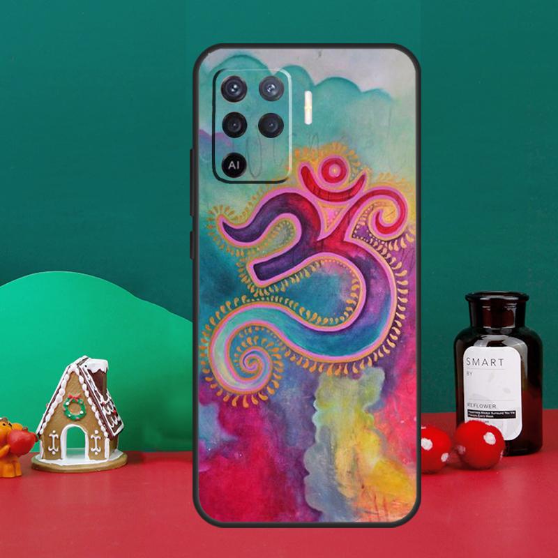 Чехол с дизайном мандалы Йога Ом Намасте для Oppo A16 A76 A96 A17 A60 A40 A80 A98 A58 A78 A18 A38 A57 A74 A54 A94 A15 A5 A6 Pro