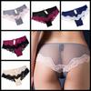 Нижнее белье Hipster Сексуальные стринги Ультратонкие трусики Кружевные трусы Полые трусы Трусики с низкой посадкой