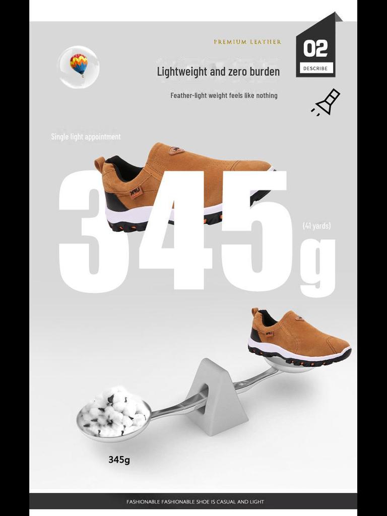 2024 Мужские замшевые кожаные туфли большого размера для походов на свежем воздухе