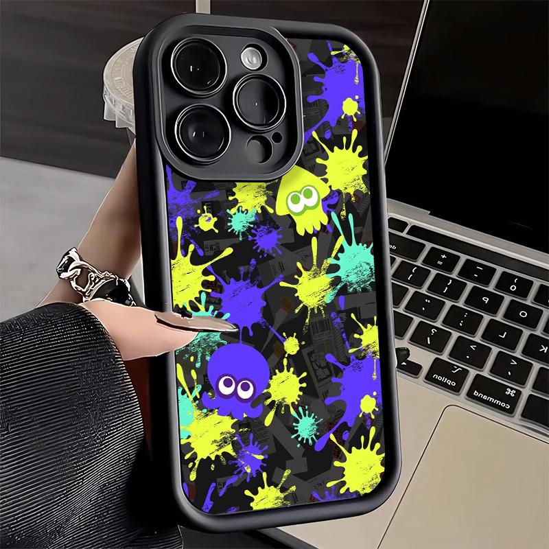 Чехол для телефона S-Splatoons для iPhone 16 17 Air 16E 15 Pro Max 14 Plus 13 12 Mini Capa Мягкий силиконовый Funda