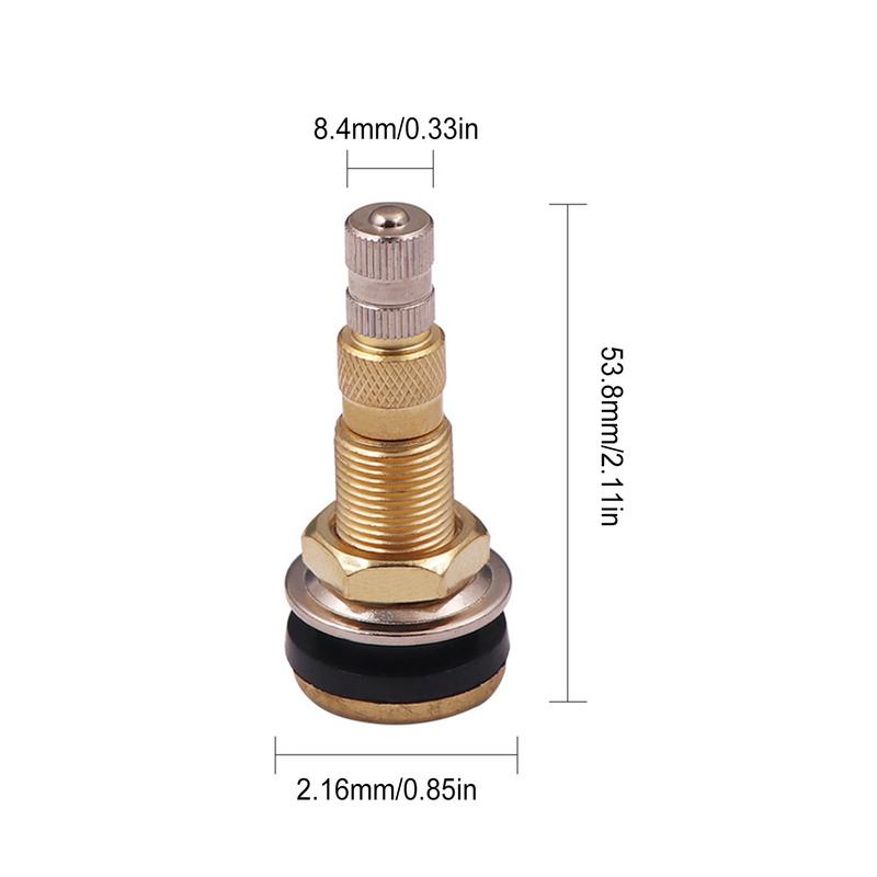 2024 Tractor Valve Stem TR618A Tire Valve Stems Brass Tubeless Tire Valve Stems Tools For Tractor Industrial Agricultural Tires