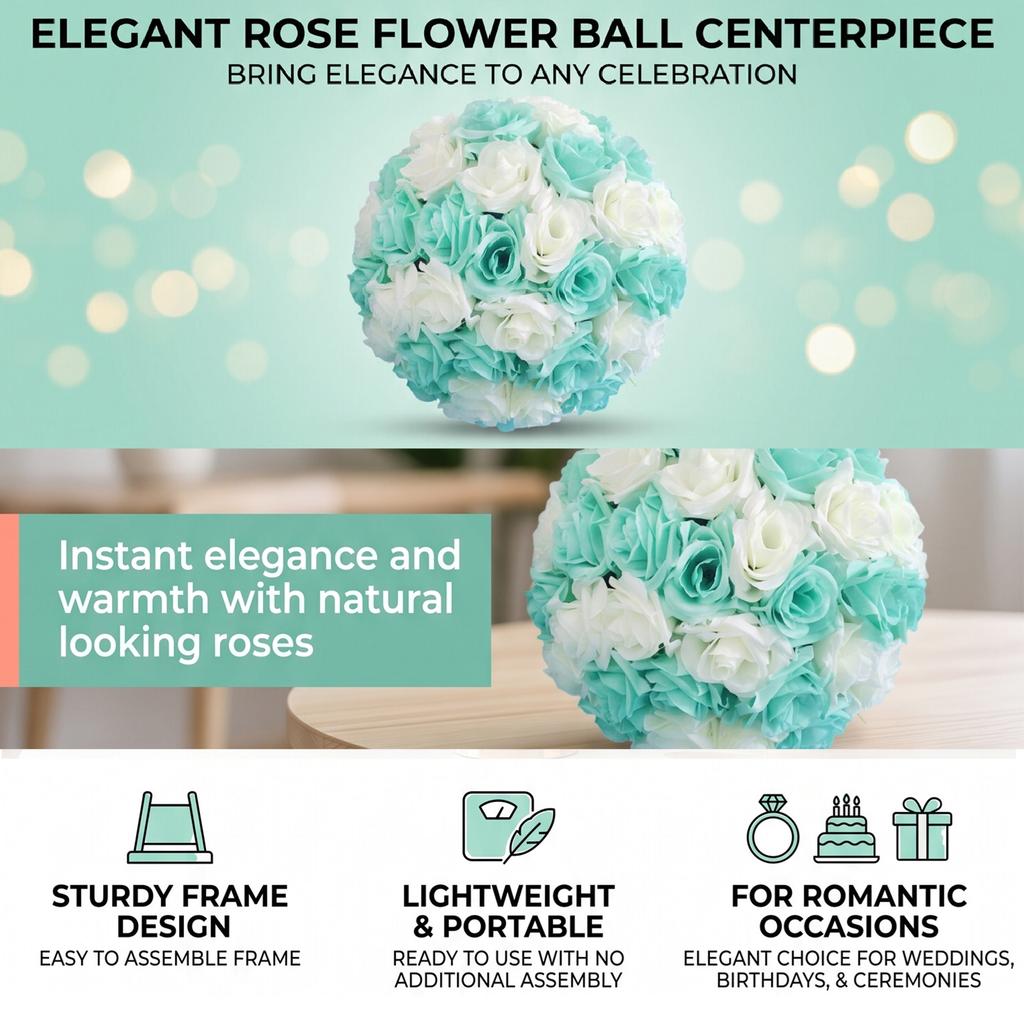 Искусственные Цветы Розовый Шар для Центральных Композиций Стола Искусственные Розовые Композиции для Свадеб Декора Дня Рождения Пластик