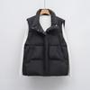 Пуховик пуховый осень и зима новый женский пуховый жилет без рукавов жилет корейское свободное пальто