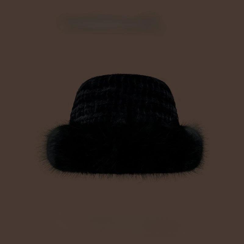 Зимняя плюшевая женская шапка из меха лисы, утолщенная, теплая, пушистая, рыболовная шапка